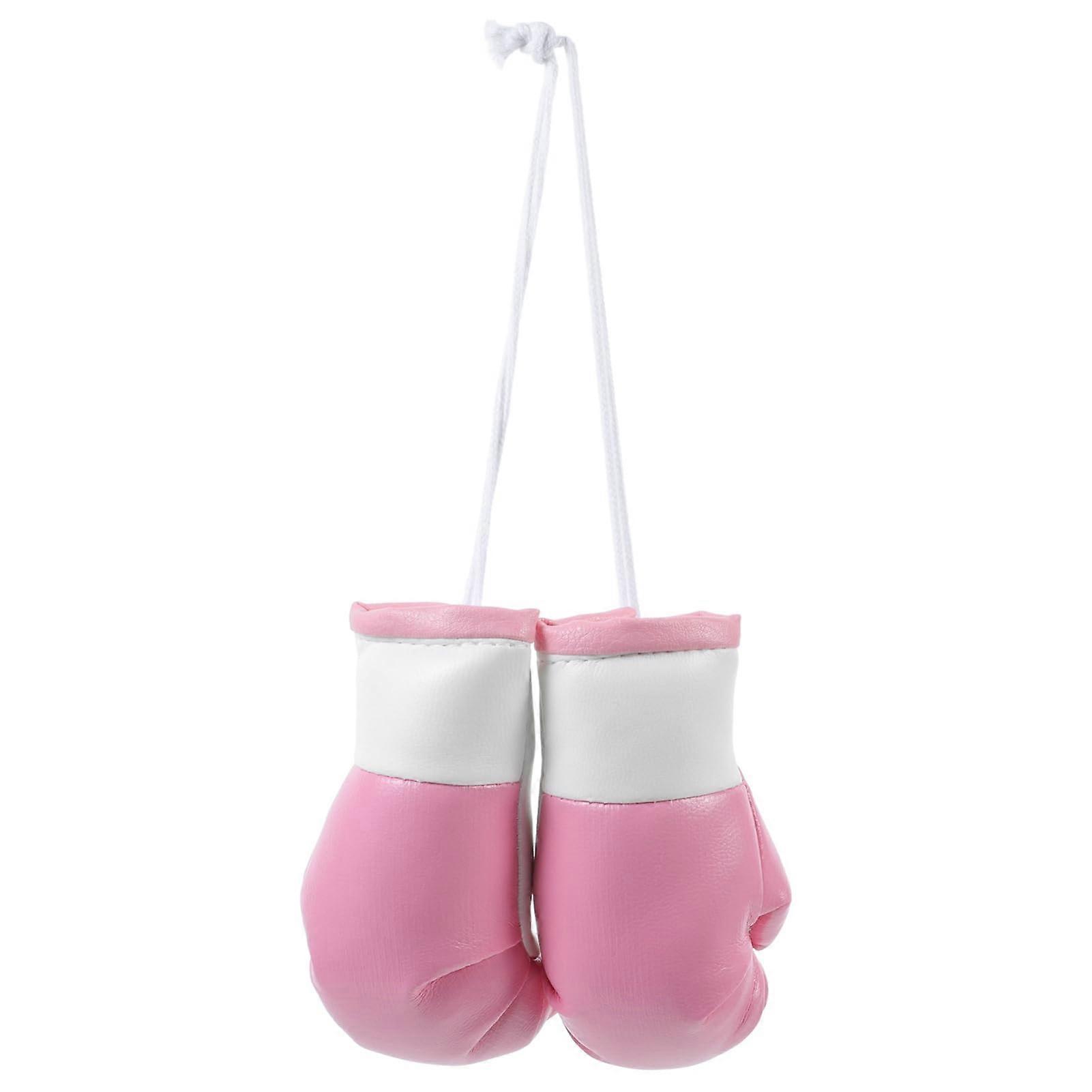 Mini Boxing Gloves Keyring Pink Car Decoration for Christmas Ornaments and Festive Occasions