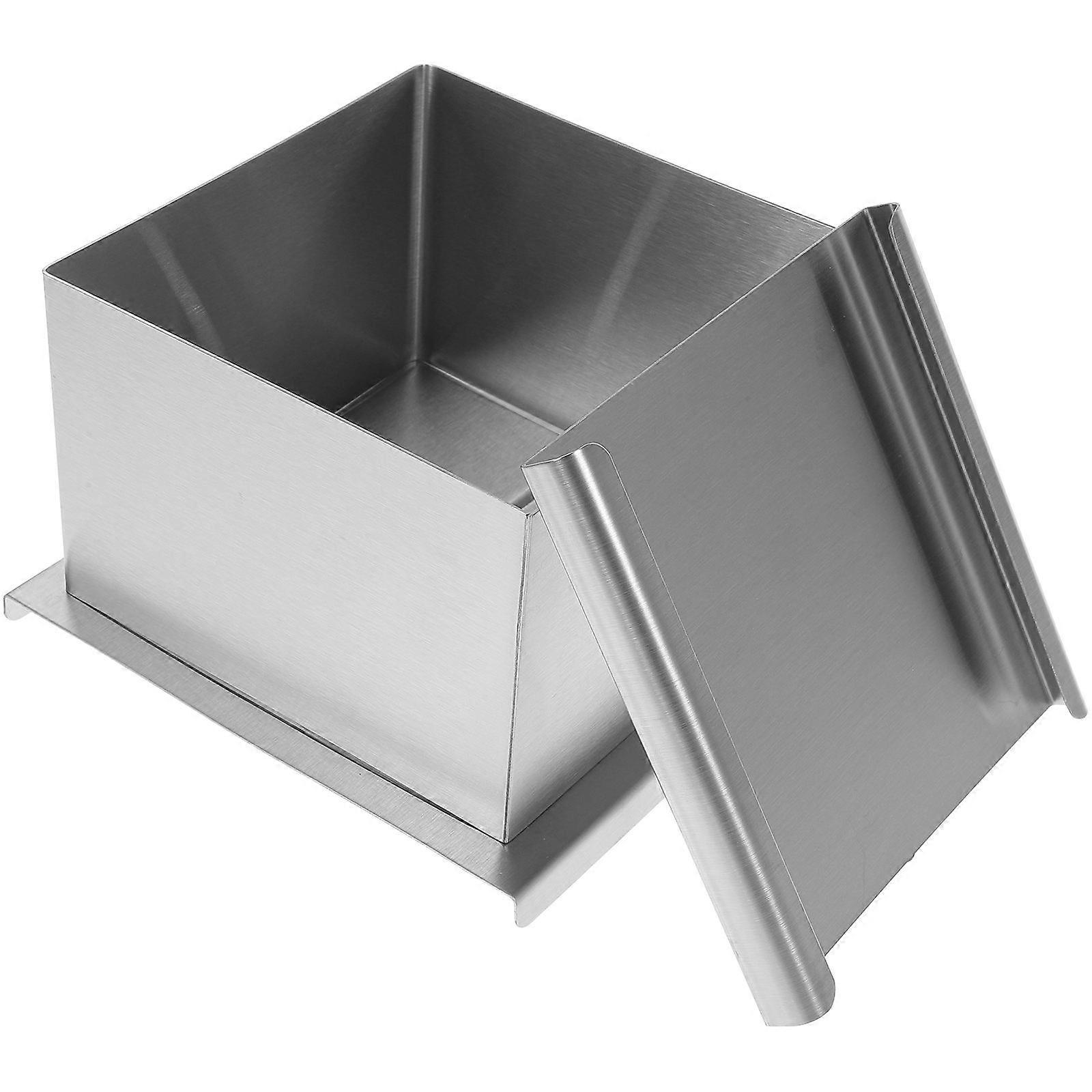Tofu Press Tool Simple Design Tofu Making Mold Stainless Steel 13.7X13.7X9.2CM For present Giving 1Pack