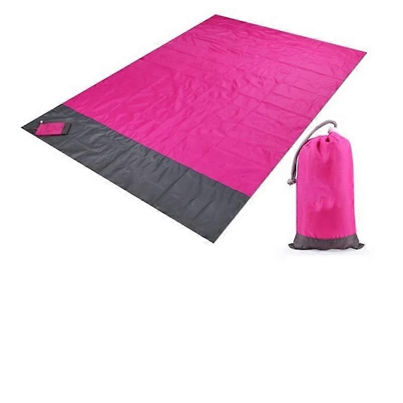 Pocket Beach Blanket, Foldable Camping Mat, Mat (Rose Red)