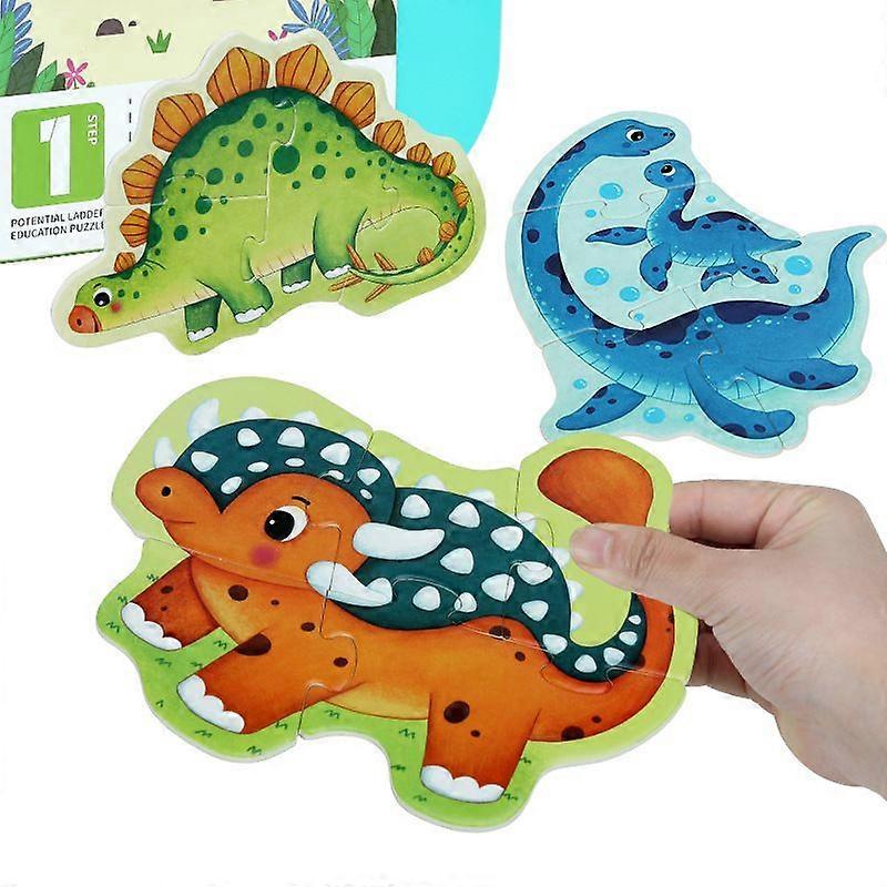 1pc Dinosaur World Jigsaw Puzzle Little Dinosaur Cartoon Children's Educational Thinking Logic Training Toy Jigsaw Puzzle Intelligence Puzzle, Prescho