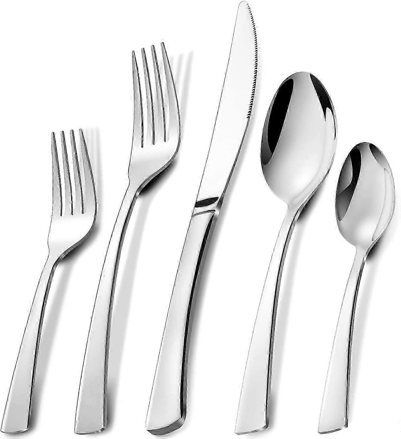 Elegant 5-Piece Stainless Steel Silverware Set