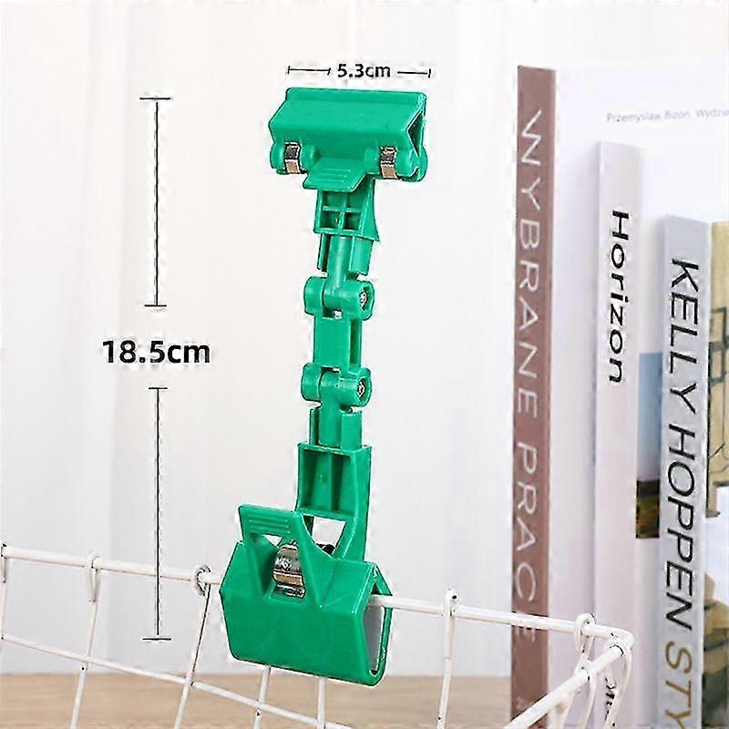 مشبك حامل لافتة بلاستيكية ، مشبك مستندات قابل للتعديل 4 قطع ، حامل عرض سعر قابل للتدوير أسود