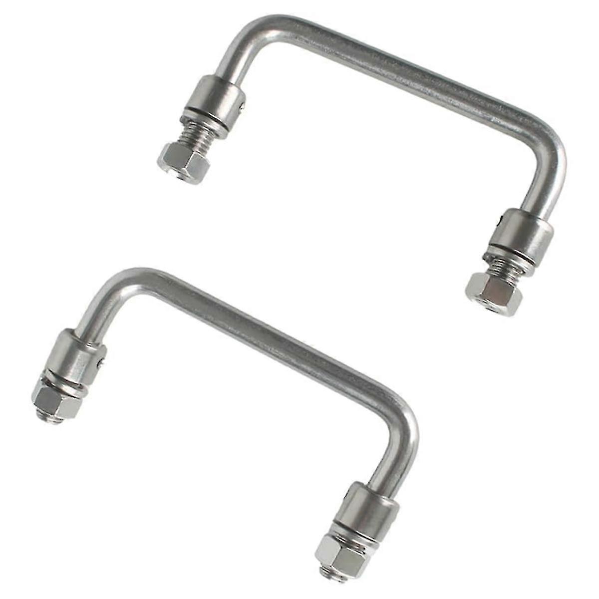 304 Stainless Steel 90 Degree Folding Pull Handle, Cabinet Toolbox Handle, 2 Pack Hole Center 3.93in