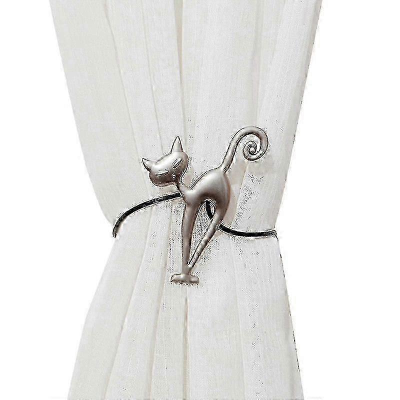 Magnetic Cat Shape Mini Drapery Holdback for Household Use