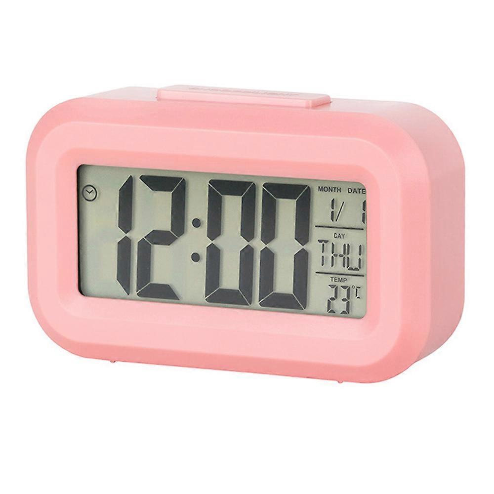 Student Alarm Clock Electronic Clock Intelligent Desktop Multi-Function Clock-Pink