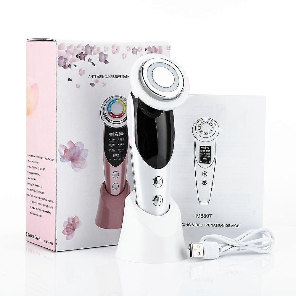 New 7-in-1 EMS microcurrent color light vibration LED infusion instrument face lifting infusion instrument