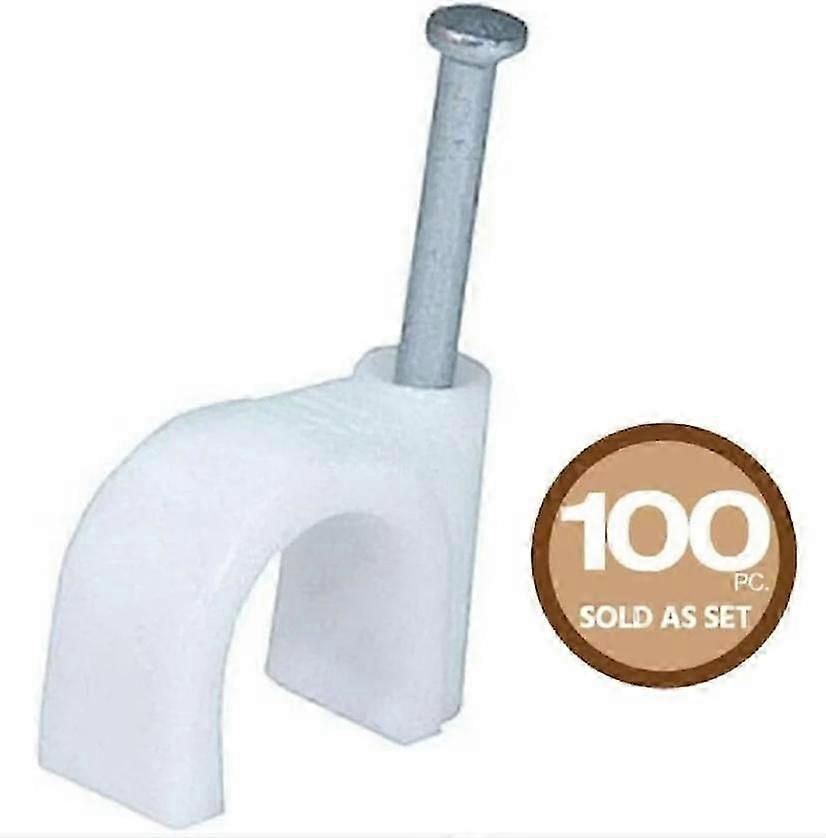 Round cable tie with steel nail, 10mm, 100 pcs/pack