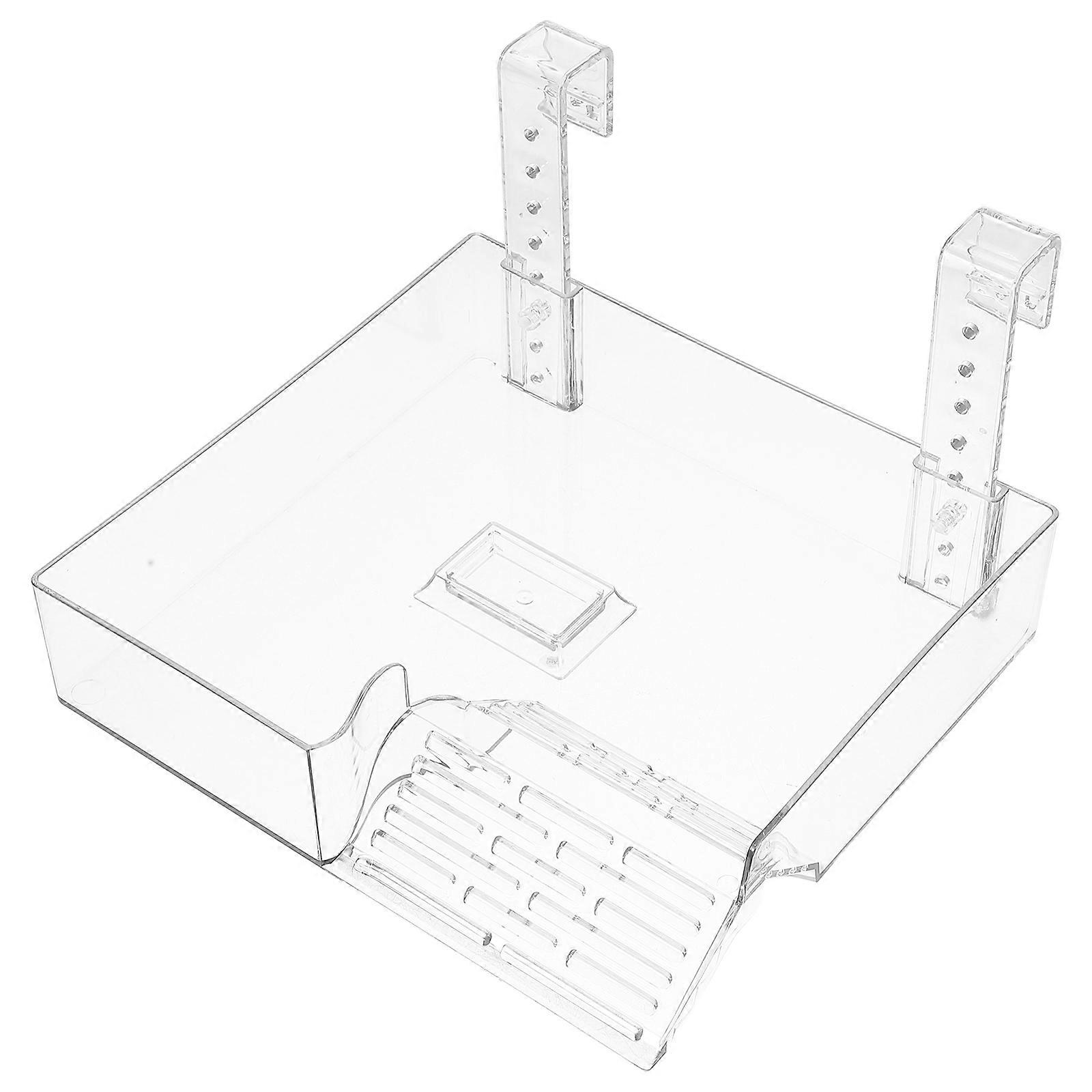 Turtle Basking Platform Sunbathing Floating Acrylic Square Hanging Design Reptile Owners Aquarium Environment 1Pack