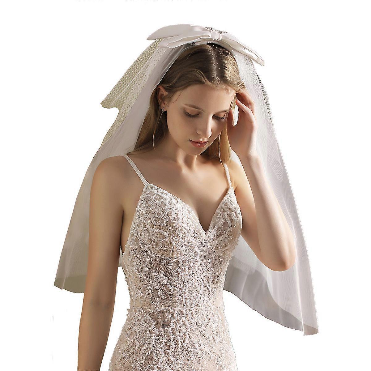 Multi-layered two-layer bridal veil, 1 pc.