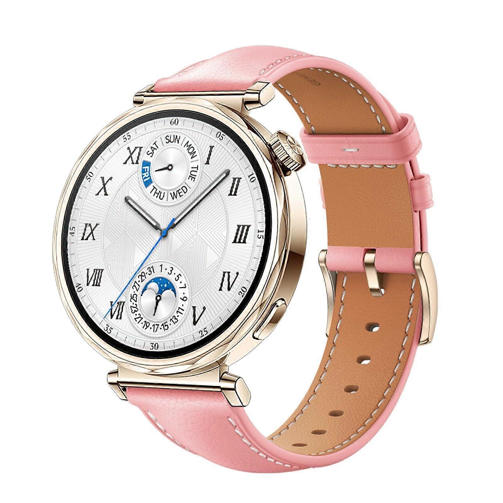 Leather Watch Strap Compatible with Huawei GT 5 18 mm