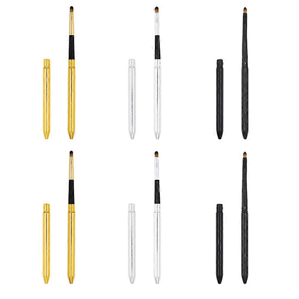 Lip Blending Brush With Lid Compact Design 6Pack