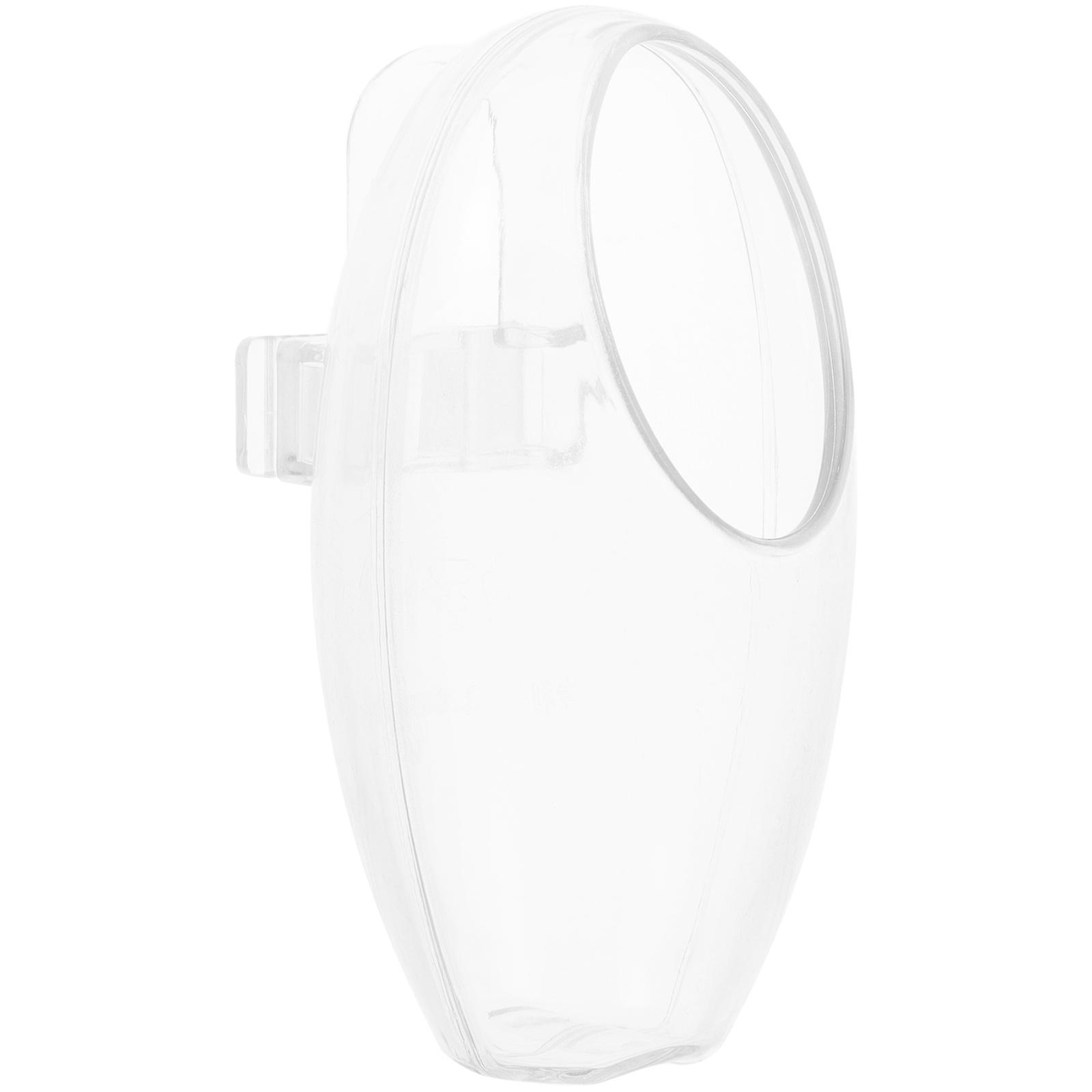 Plastic Bird Feeder Transparent For Cage Installation 12x6cm Weather Resistant 1Set