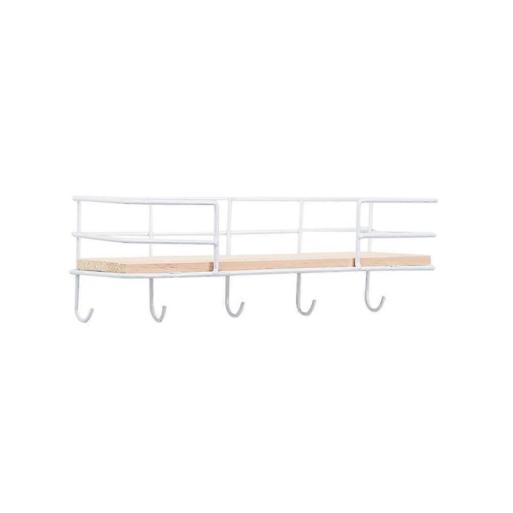 Decorative Shelf Bracket Wall-Mounted Storage Organizer White 30 X 10 X 10.3 Cm Modern Shelf For Living Room 1Pack