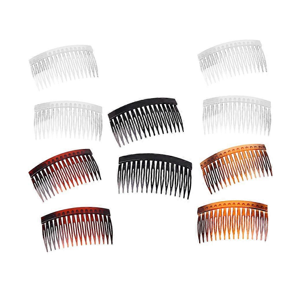 20pcs 간단한 헤어 클립 빗 뱅 빗 삽입 빗 여성 소녀 레이디 (검은 색, 투명 커피, 투명 흰색, 노란색, 빨간색 각 4 개)