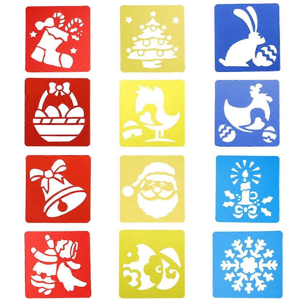 Reusable Stencils For Painting Stencil Shapes Christmas Theme Patterns PP 15x14cm 1 Set