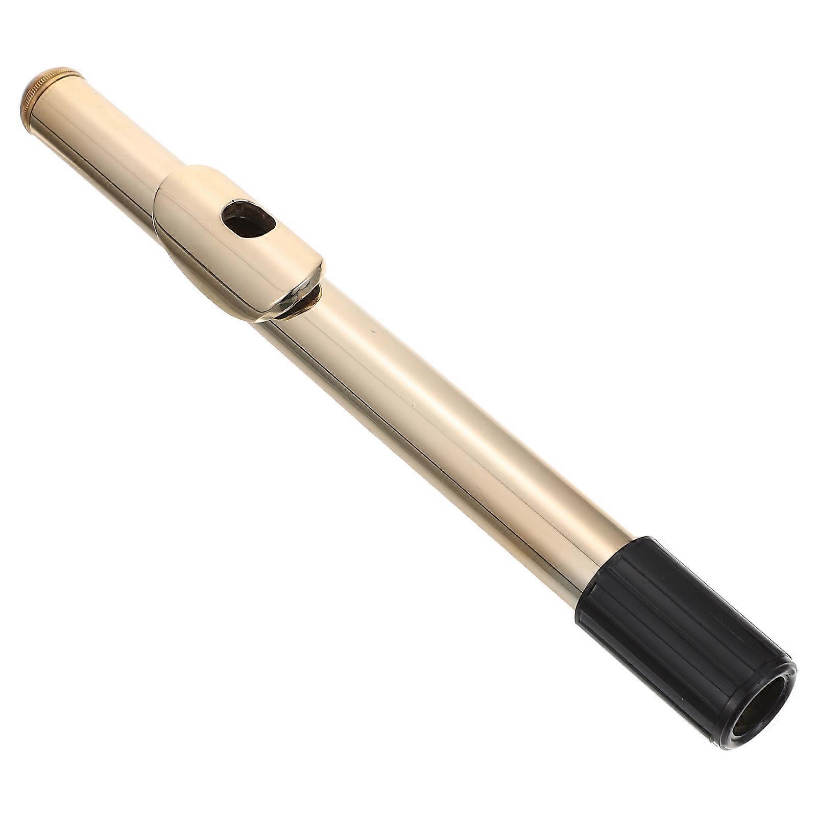 Flute Mouthpiece Replacement Durable Cylindrical Flute Accessory Performance Intermediate Players White Brass Nickel Plated 1Pcs