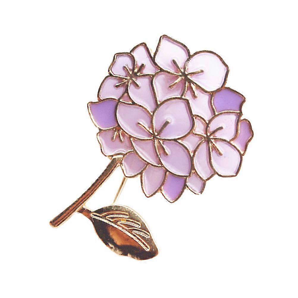 Enameled Woman Brooch in Purple Alloy for Decoration Use with Elegant Design and Fine Workmanship