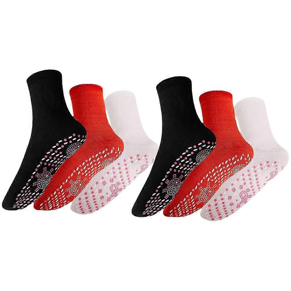 Warm Socks For Men Swelling Reduction Static Foot Massage 3Pairs Polyester