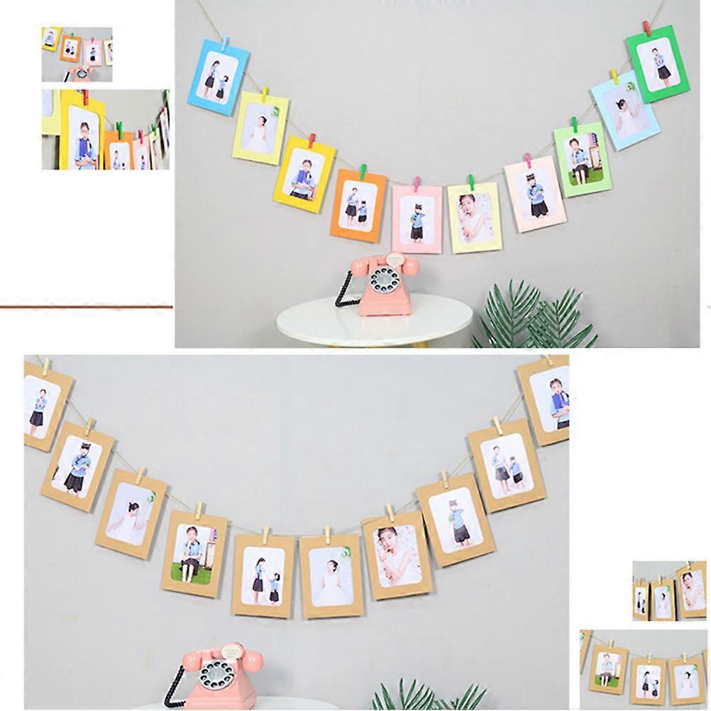 Black Photo Banner with Sturdy String for Wall Display Hanging Decoration Party Bunting 1 Set