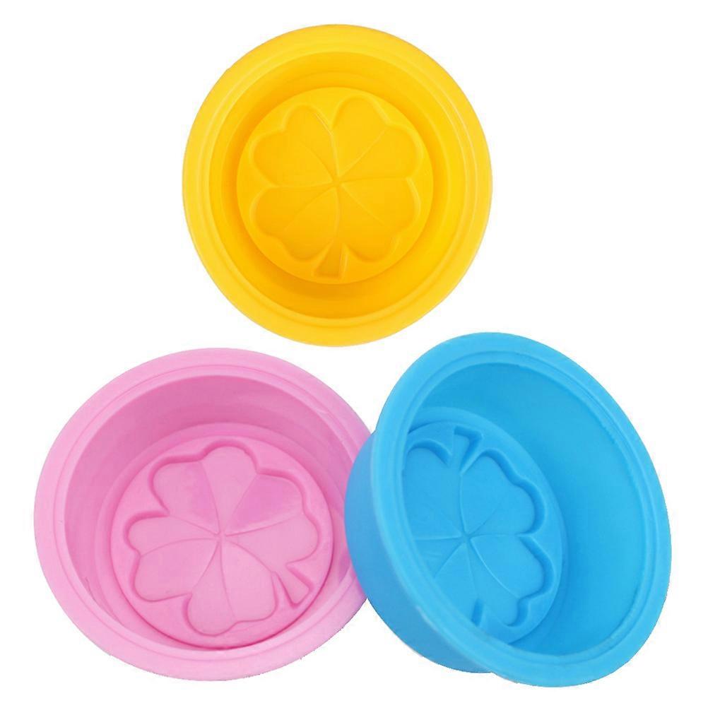 Shamrock Silicone Mold for Cake Baking Made of Yellow Material 4 Leaf Clover Design