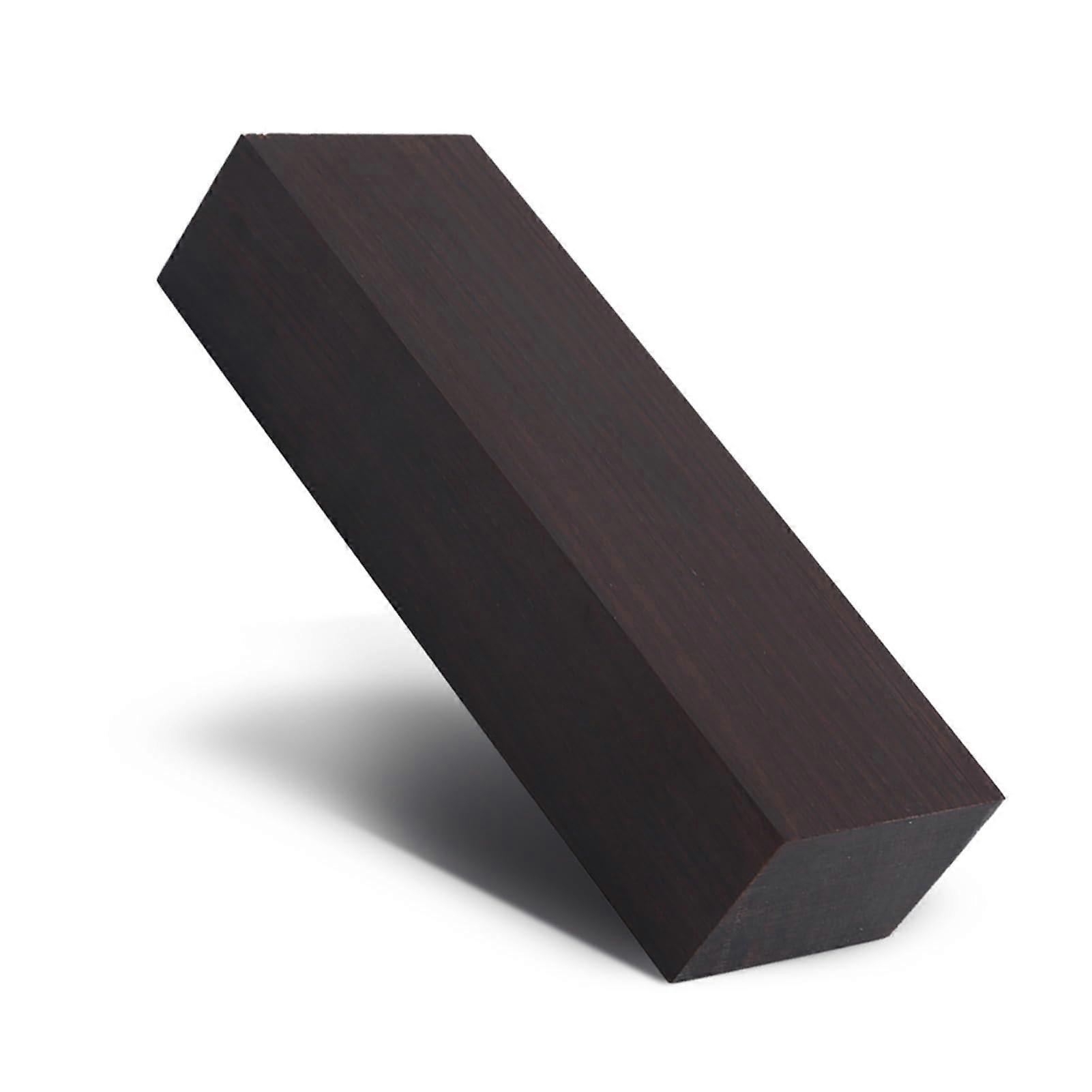 Black Ebony Wood Blank 12 x 4 x 2.5 cm DIY Material for Musical Instruments Tools Handle Inlay with Smooth Surface Dark Fine Mesh
