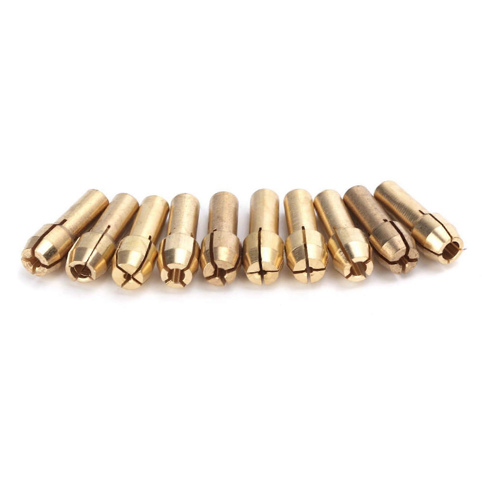 0.53.2 Mm Brass Collet Chucks for Electric Mill, 10 Tool Accessories (Shank Diameter 4.3 mm)