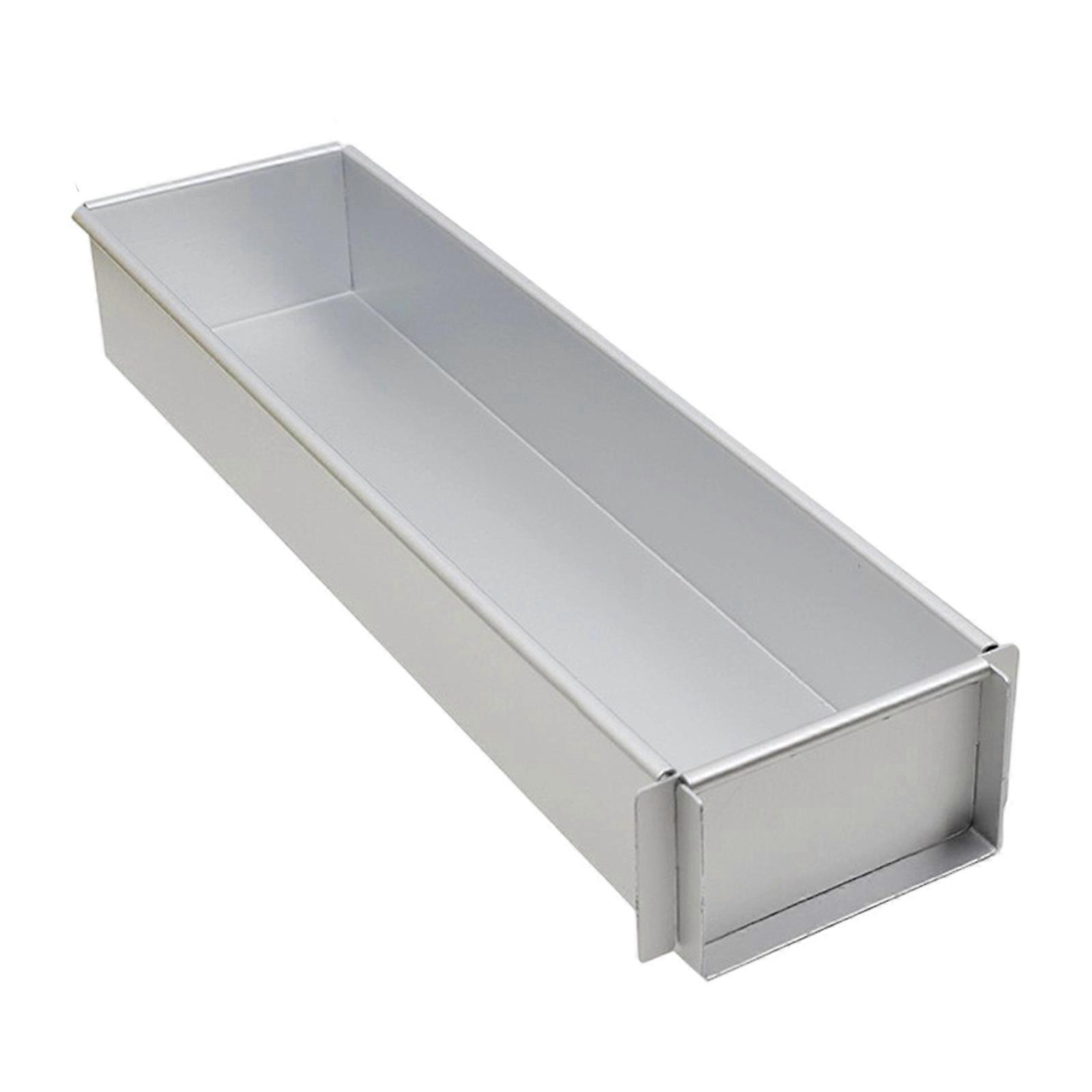 Tiramisu Cake Pan With Detachable Base Aluminum Alloy Rectangular Cheesecake Mould Cake Dessert Baking Tray  Total length 40cm
