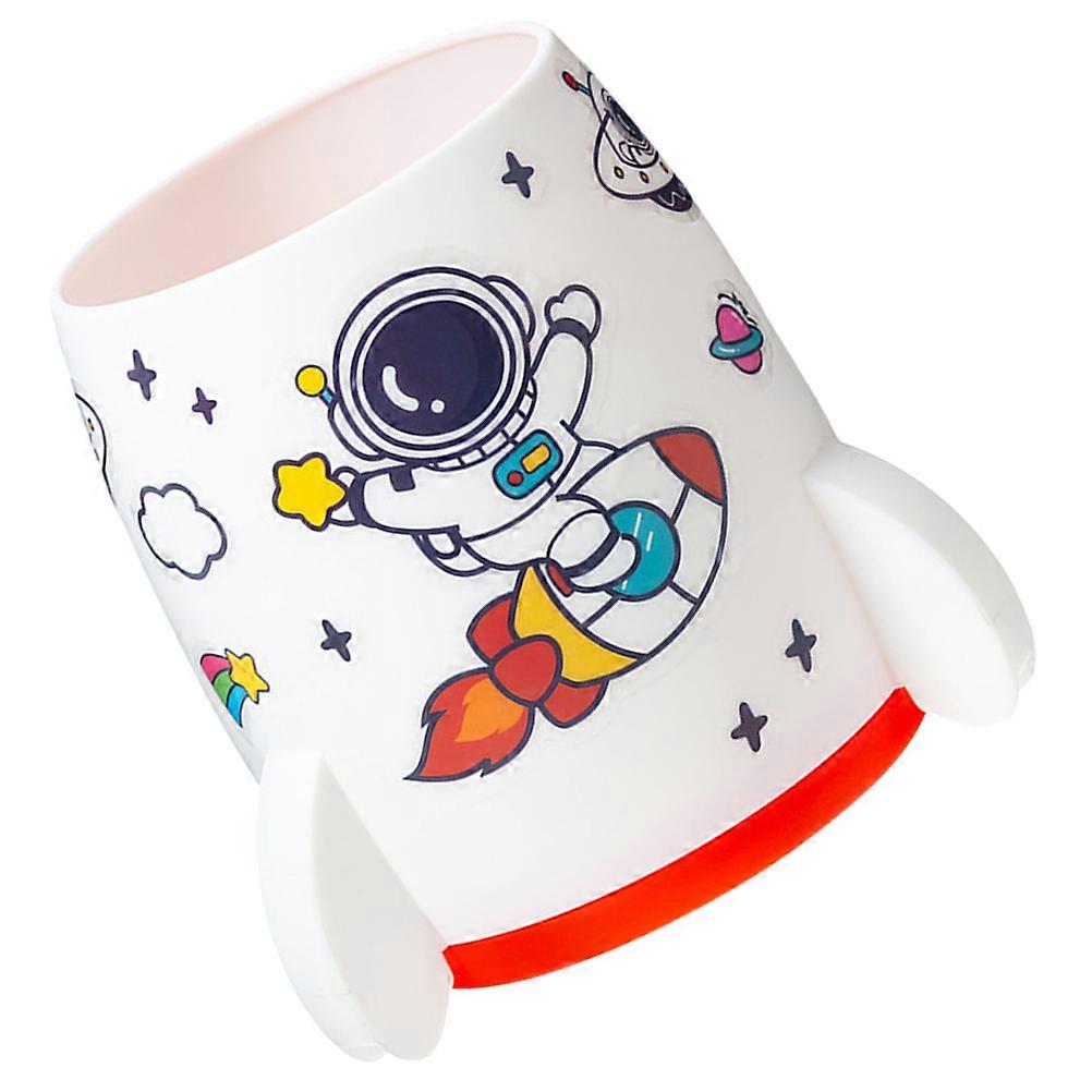 Pen Can For Desk Rocket Shaped Pencil Dispenser Desk Cup Holder Students 1Set