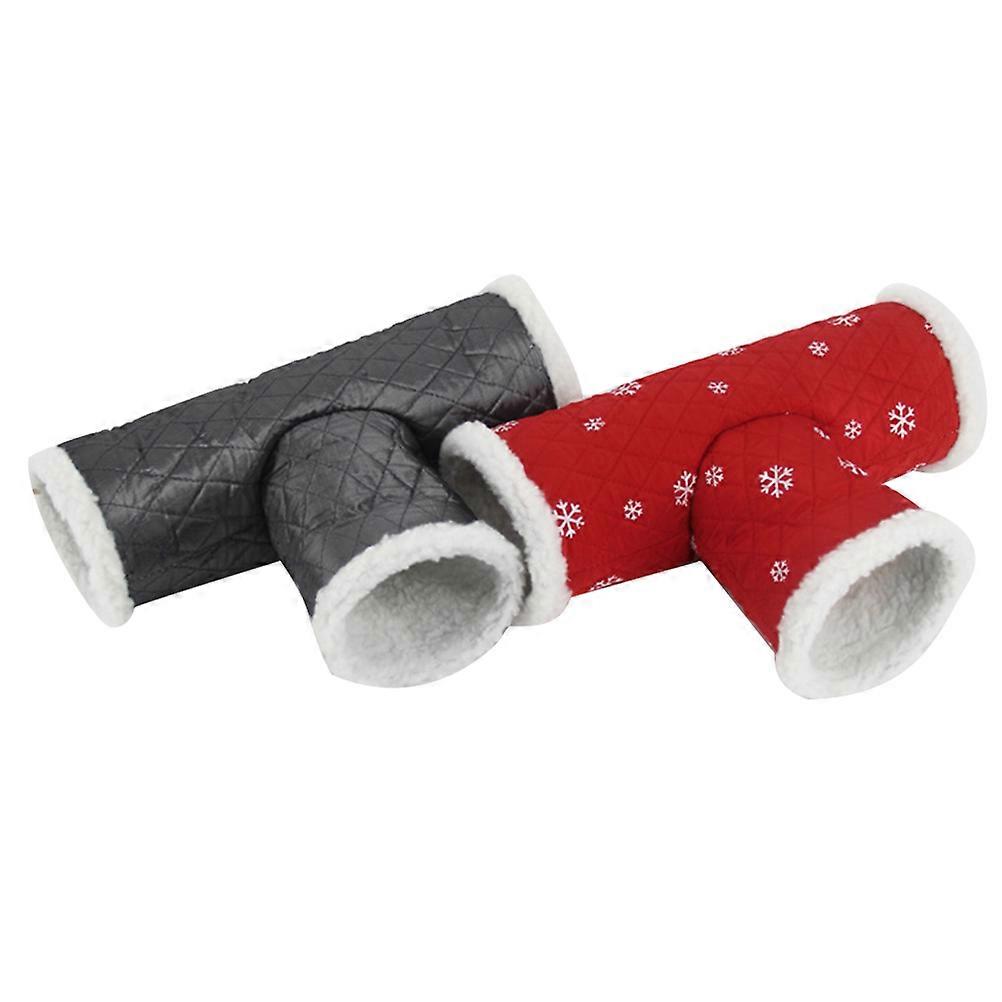Warm Nest for Hamster Squirrel Rabbit Three Tunnel Design Pet Bed Outdoor Activities 34 x 14 x 12cm Playing 2Pcs
