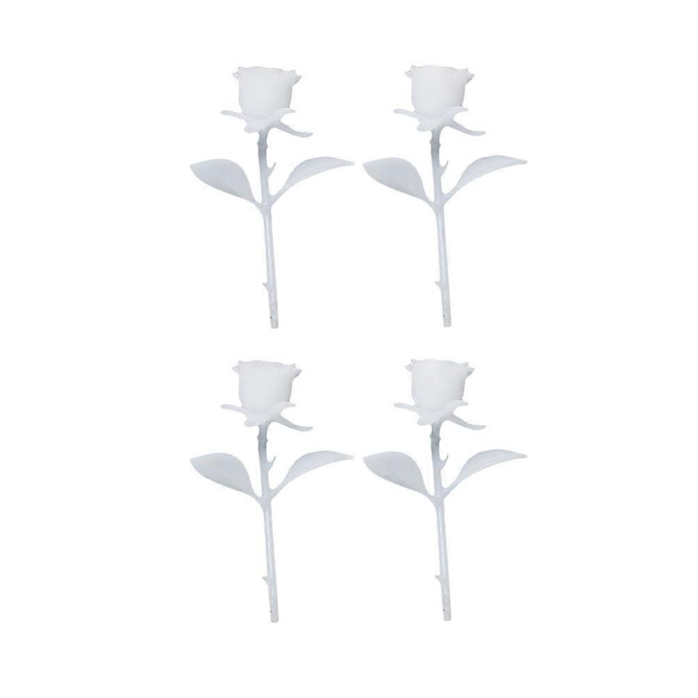 DIY Handmade Plastic Rose Charm for Decoration Ideal for Craft Filler 4pcs 30mm Style C