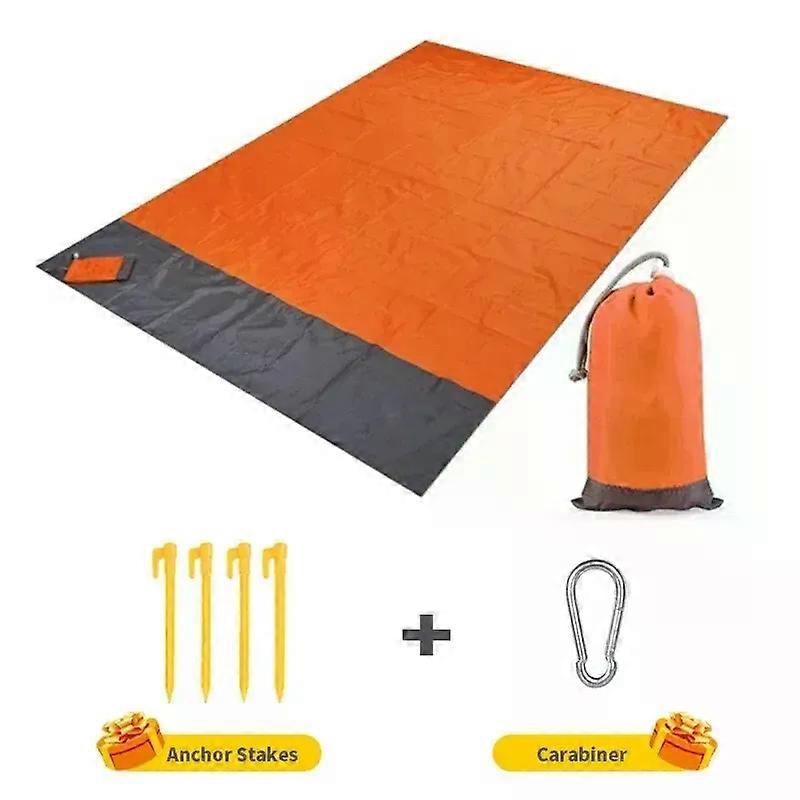 camping strandtæppe sandtæt 200 x 140cm vandtæt strandmåtte letvægts picnictæppe til rejser vandresport