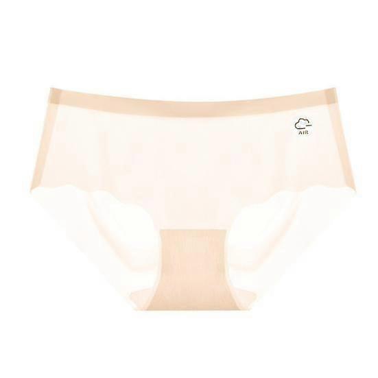 Women Underpants Ultrathin Seamless Ice SIlk Solid Color Low Waist Quick-drying Moisture-wicking Elastic Lady