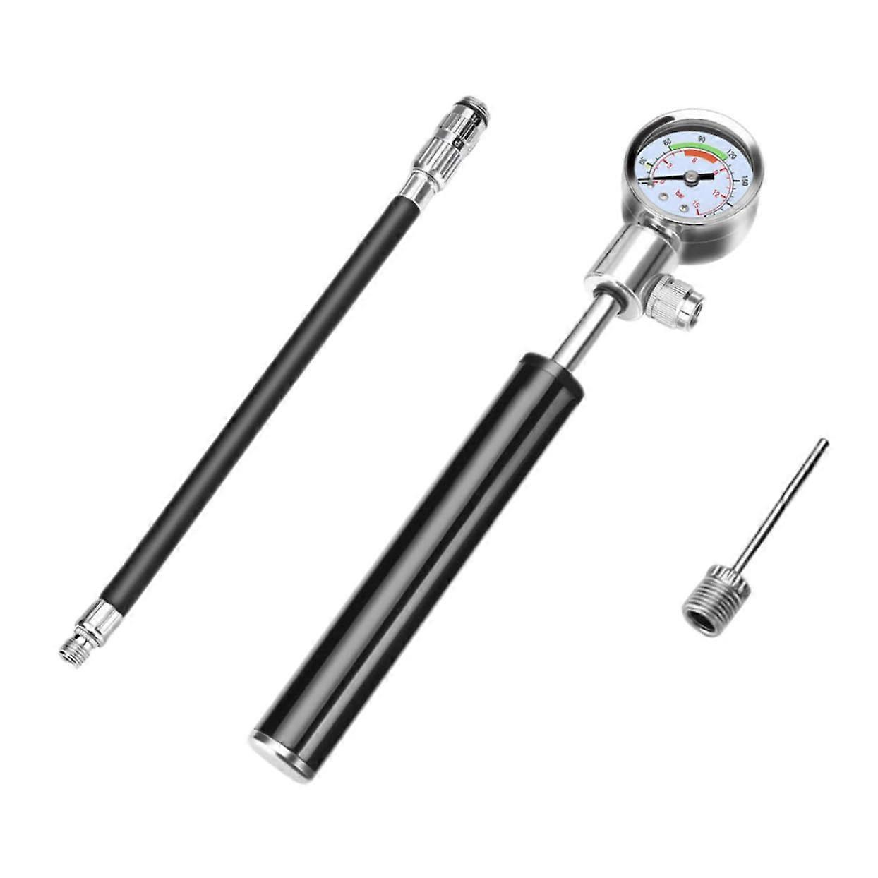 High Pressure Bicycle Pump For Mountain And Road Bikes With Pressure Gauge For Precise Tyre Inflation Compact Portable