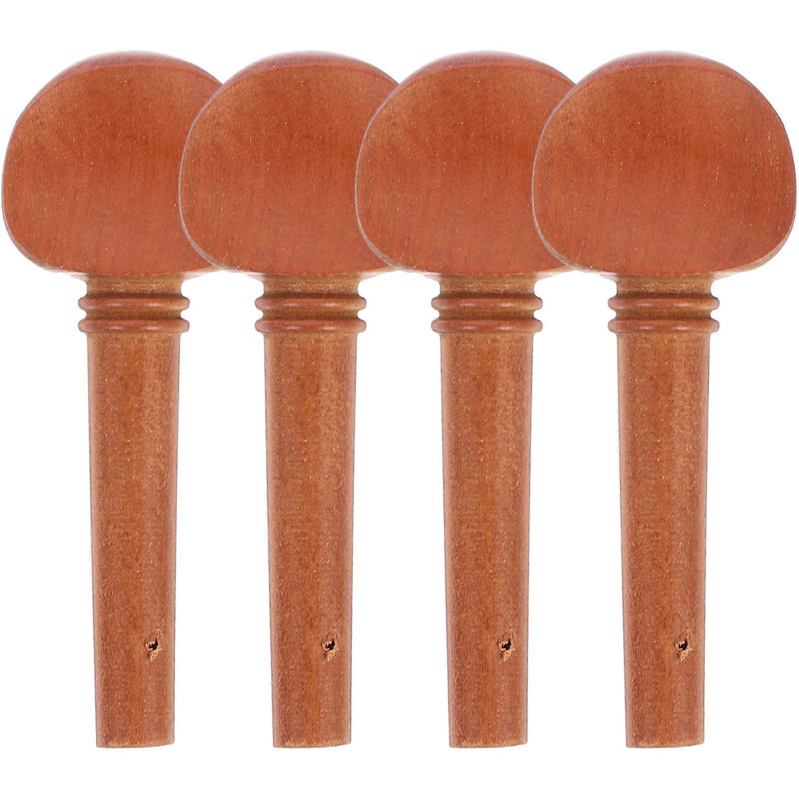4Pcs Professional Violin Tuning Pegs Accessories Musicians for Tuning Occasions Light Brown Color