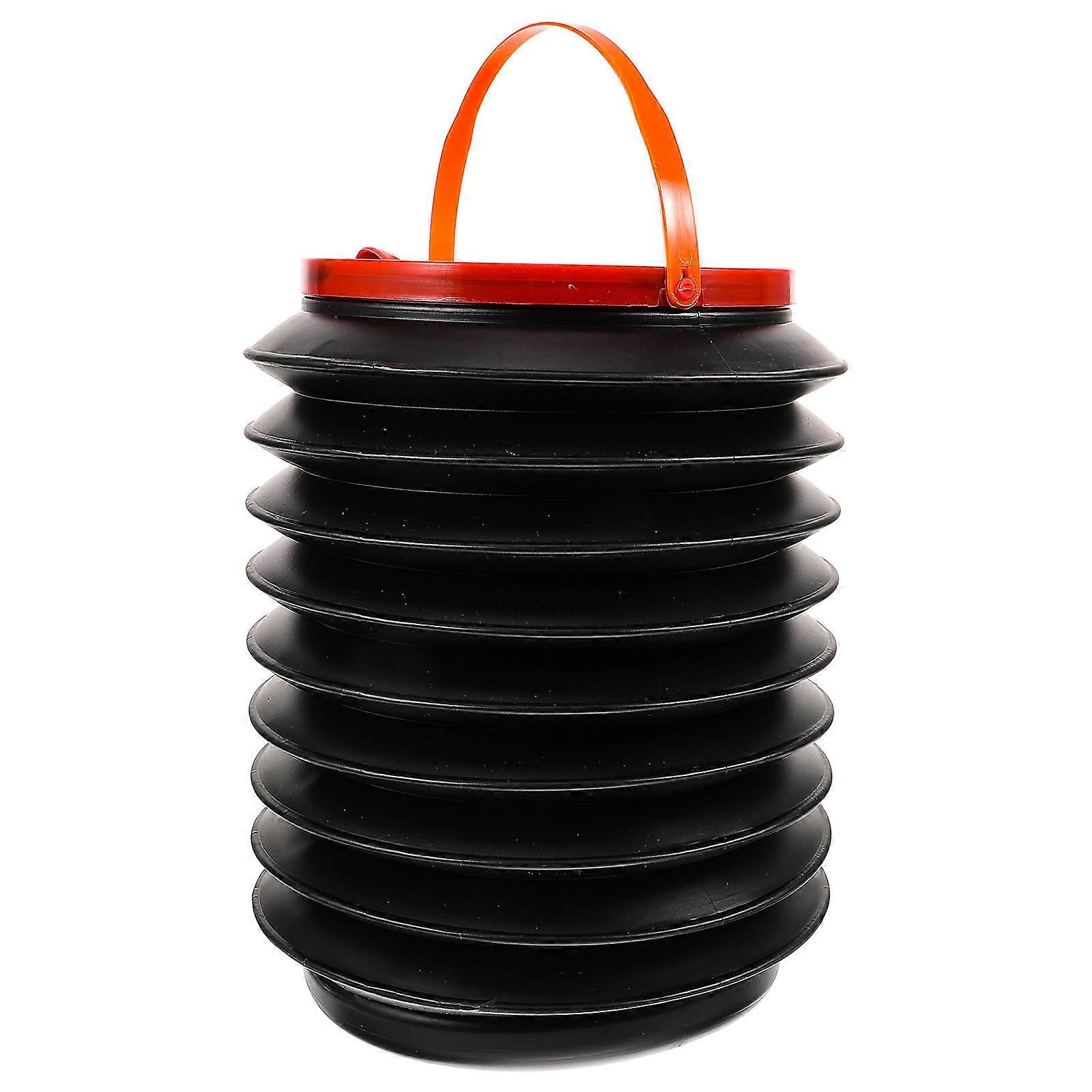 Folding Water Carrier For Campers And Travelers 4L Black Collapsible Bucket 1Pack