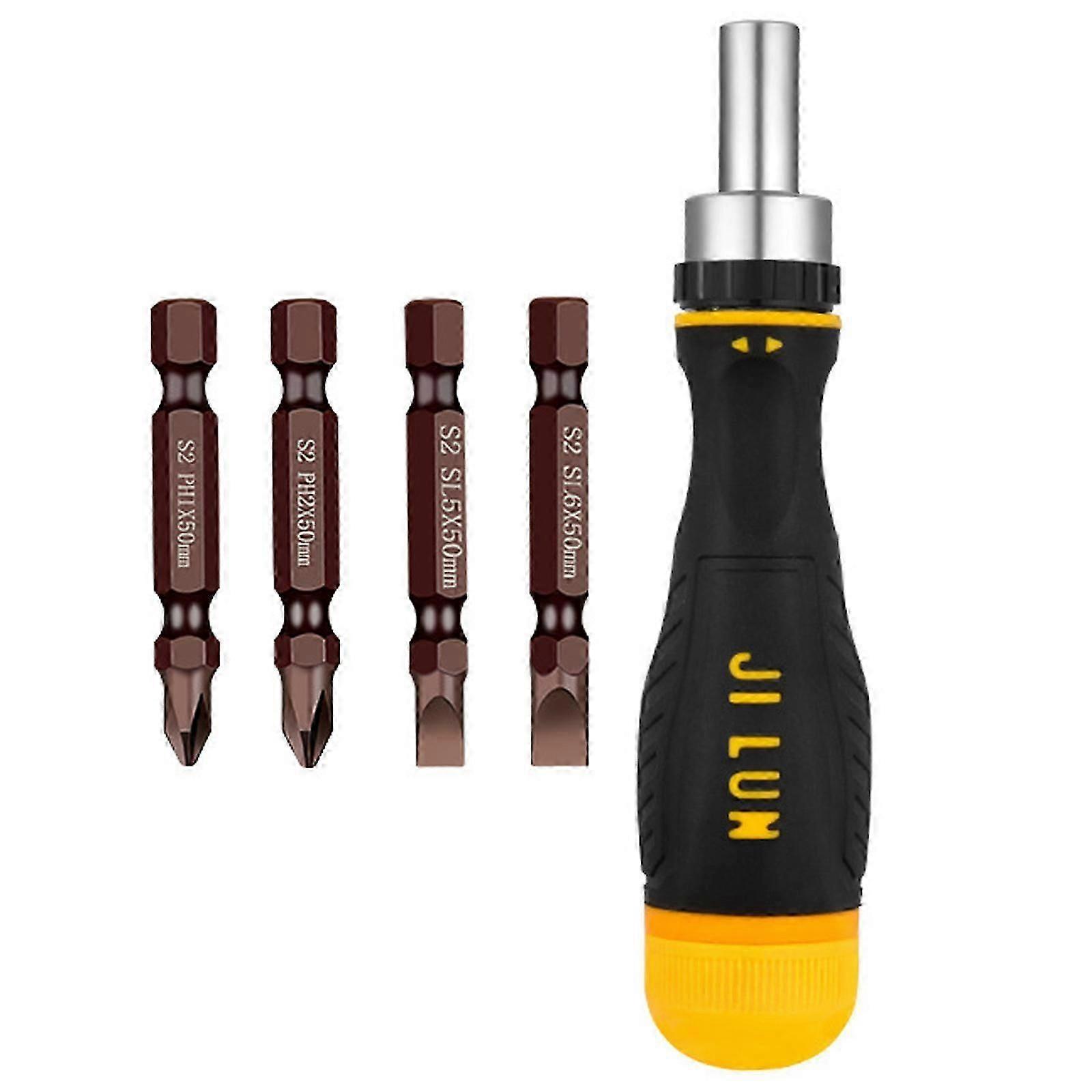 Magnetic Ratchet Handle Screwdriver With Bit Set for Auto Repair Home Improvement