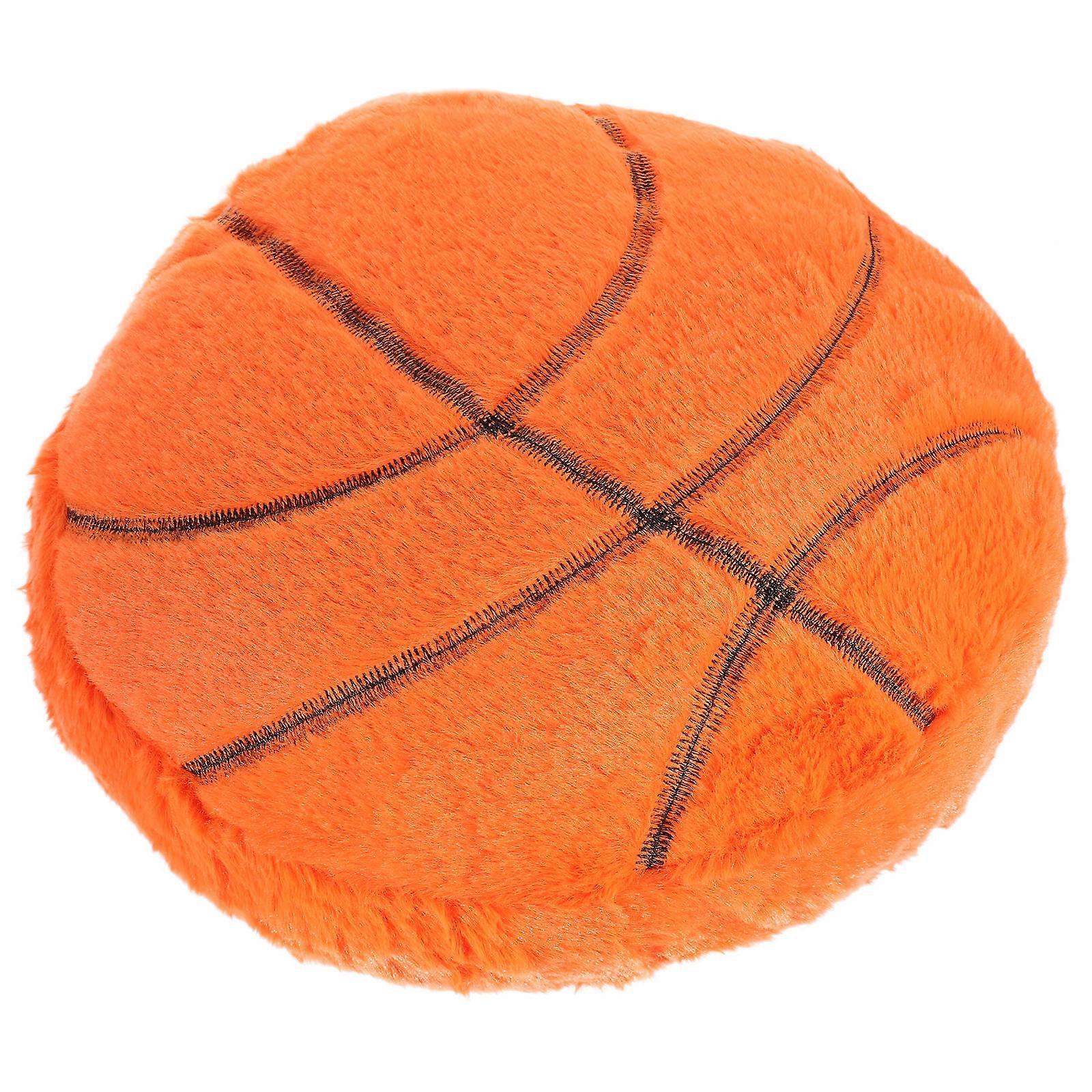 Sports Theme Pillow Round Basketball Seat Cushion Realistic Design For Sofa 1Set