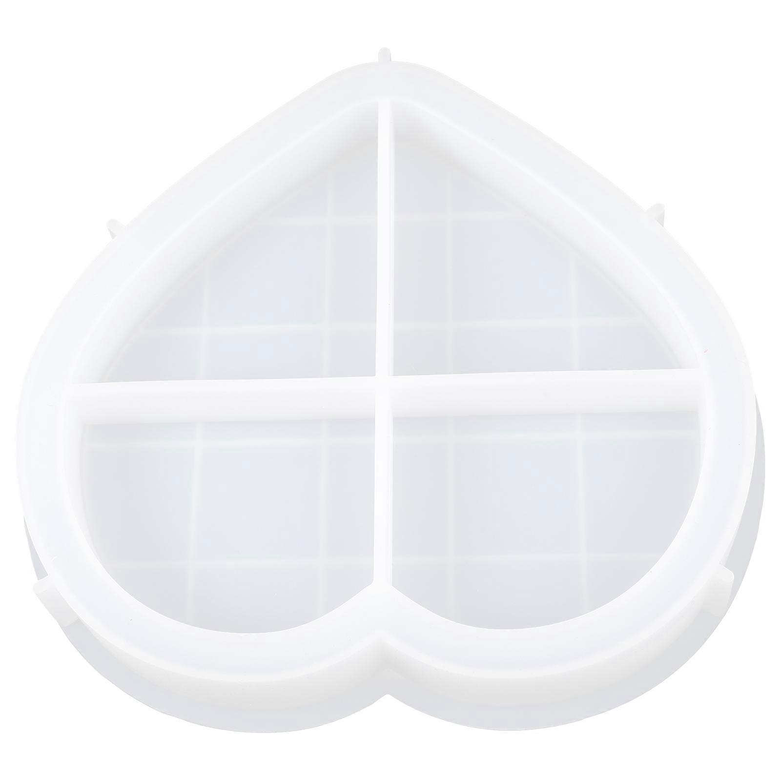 Heart Shape Silicone Mold Tray for DIY Decorative Plates, Crafting Unique Trinket Trays and Serving Plates for Creative Projects