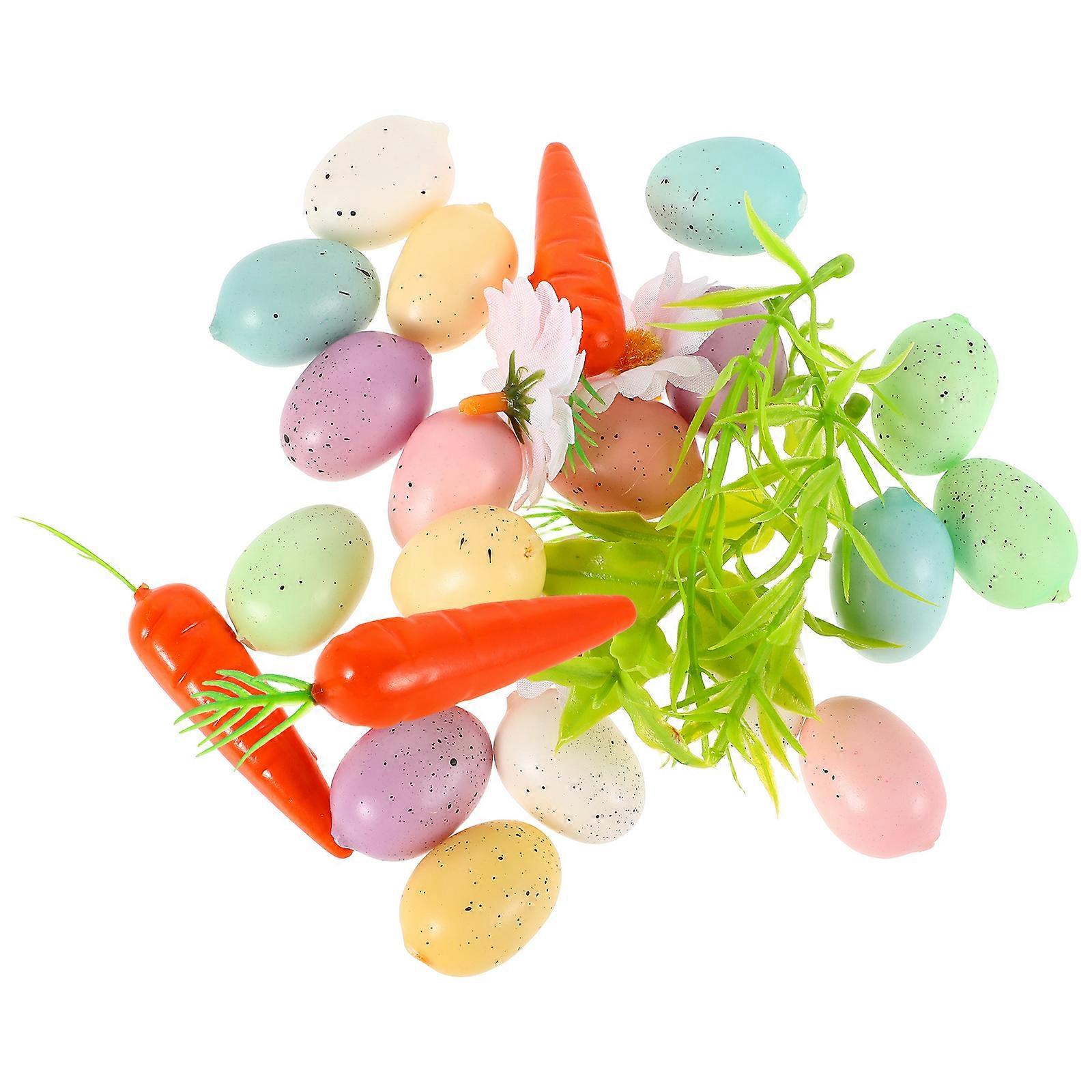 Foam Easter Ornaments Egg Shape For Table Decoration Easter Hunt 15×3.1×1.6in 1Set