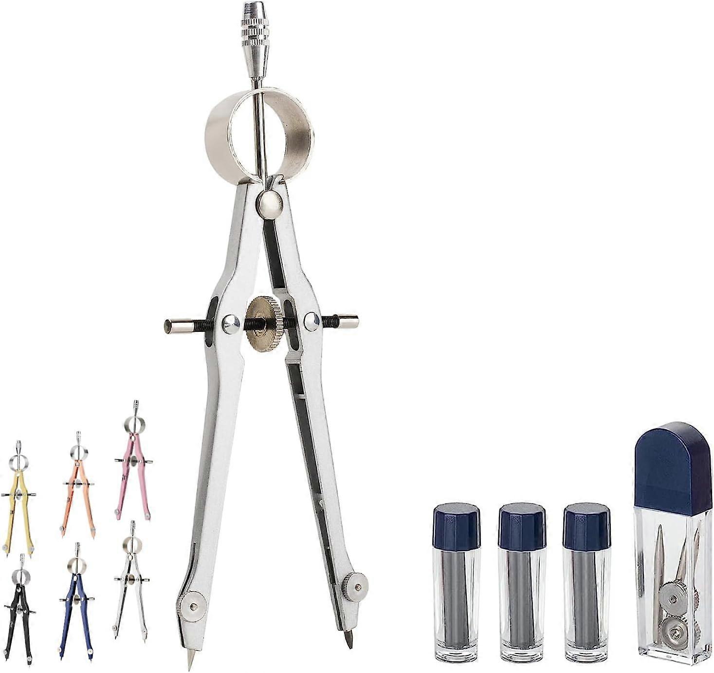 Professional geometry compass, extra lead, metal compass, compass, compass drawing tool, drawing compass, drawing compass, student compass, carp