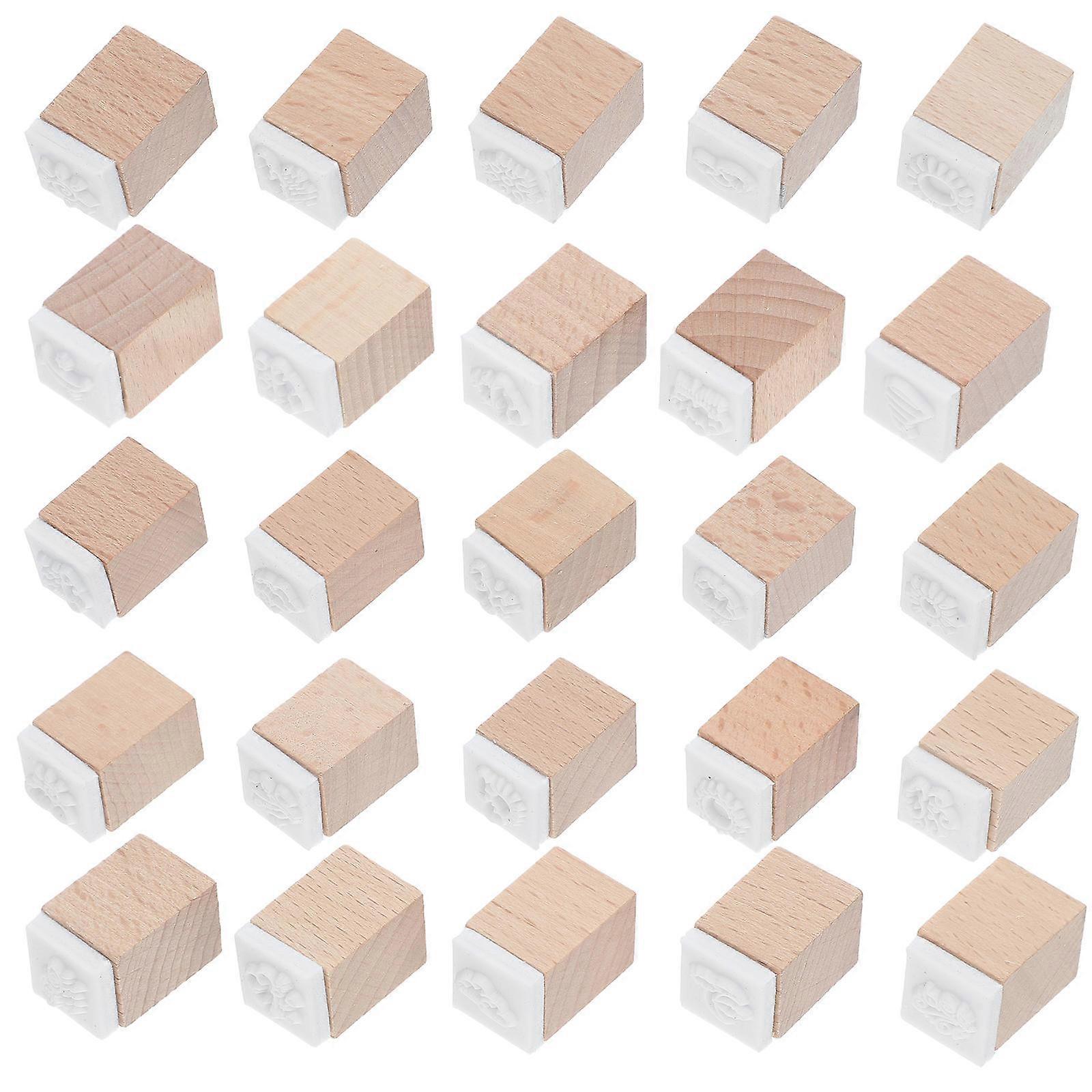 Wooden Stamps For Scrapbooking Diy Crafting Multi Color 2.50X1.80X1.80CM Weather Recording 1Set
