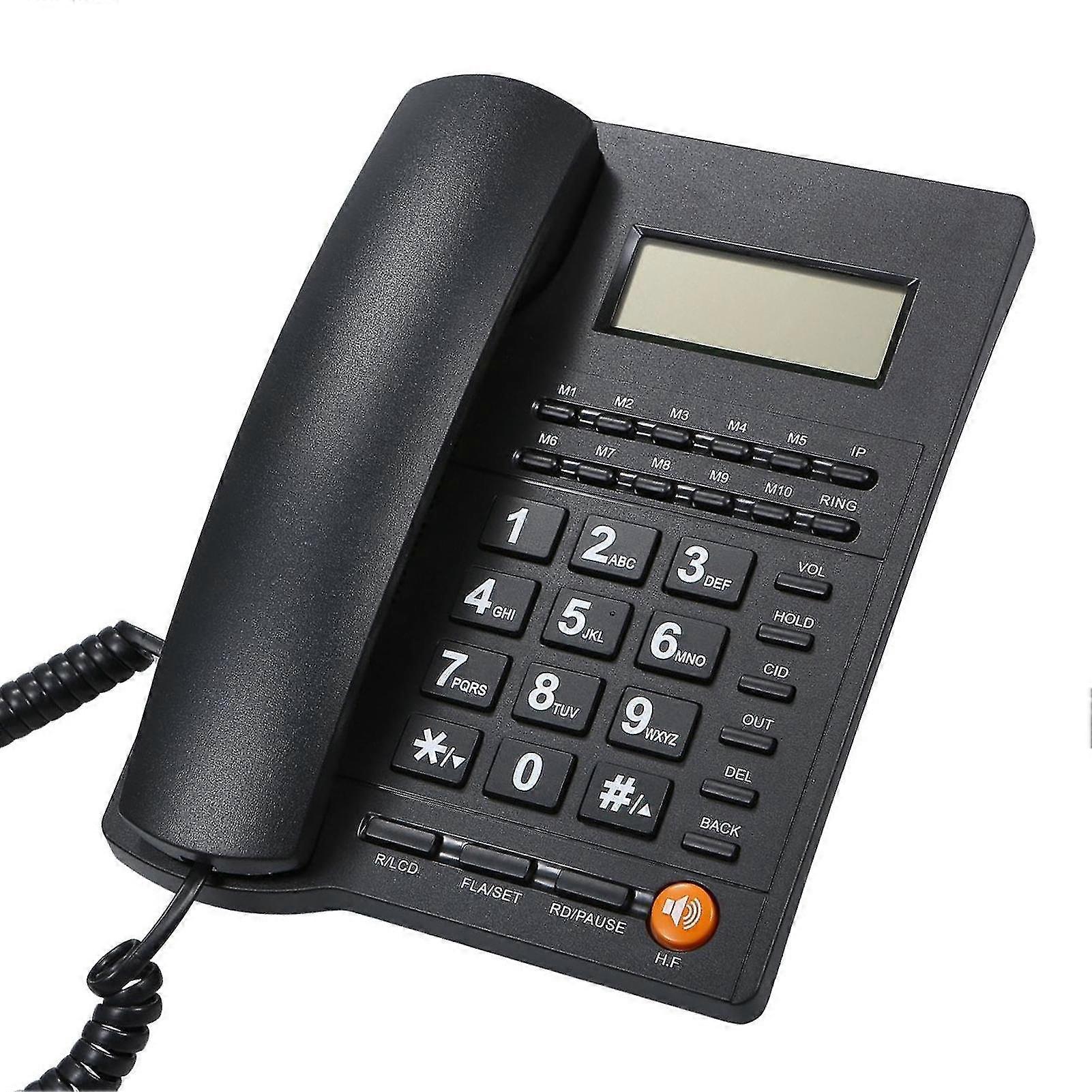 2025 Desktop Corded Telephone Landline Telephone with Caller Identification LCD Screen Adjustable
