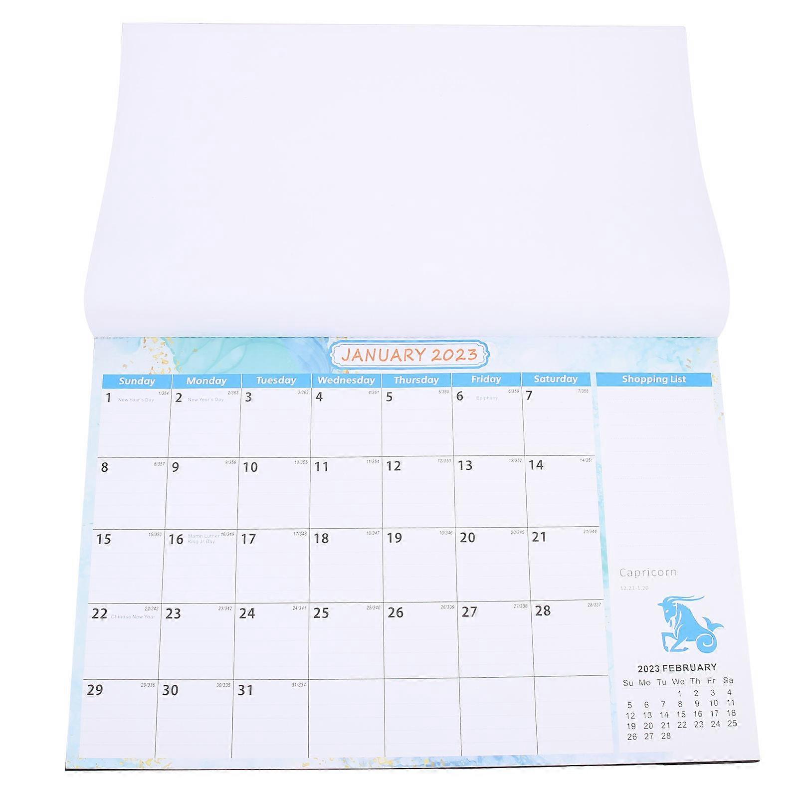Office Wall Calendar Yearly Planner Simple and Chic Design 43x30x0.3cm Date Display 1Pack
