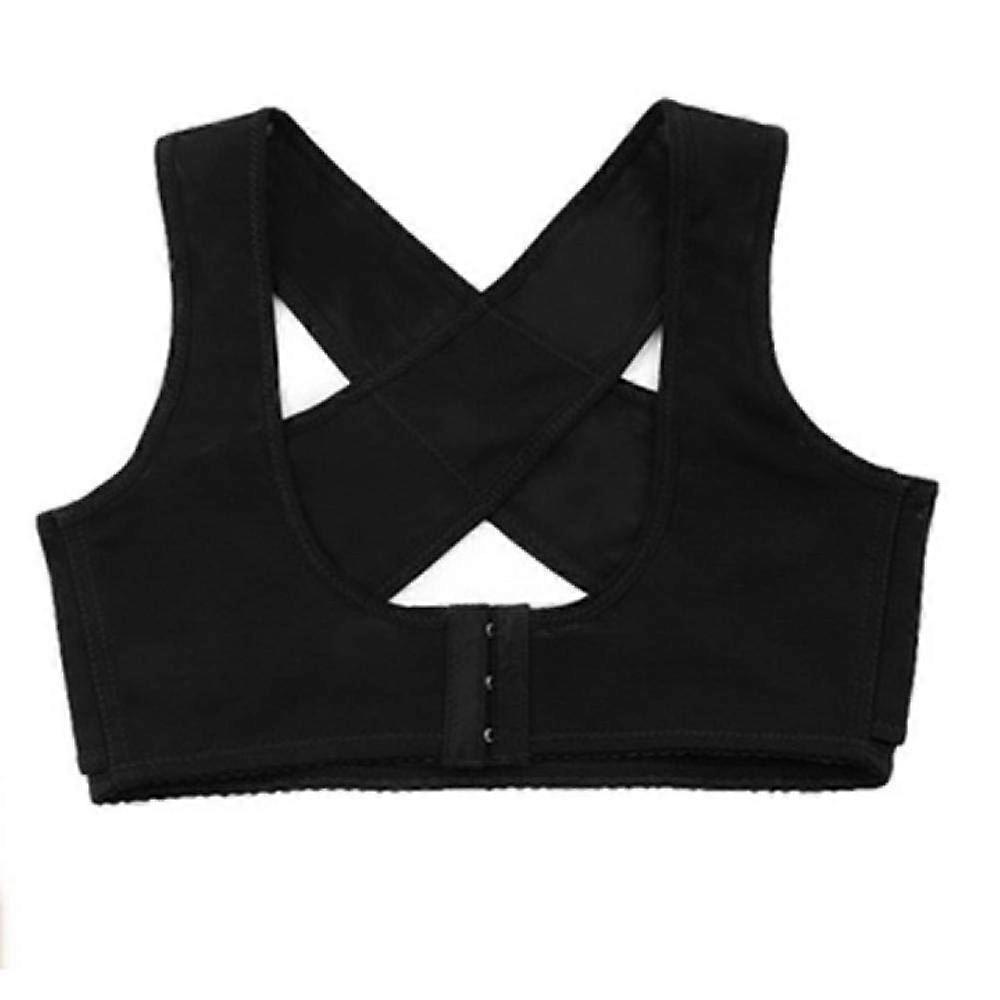 Posture Corrector Bra Support Back Support Chest Strap Shoulder Waist Corrector Black