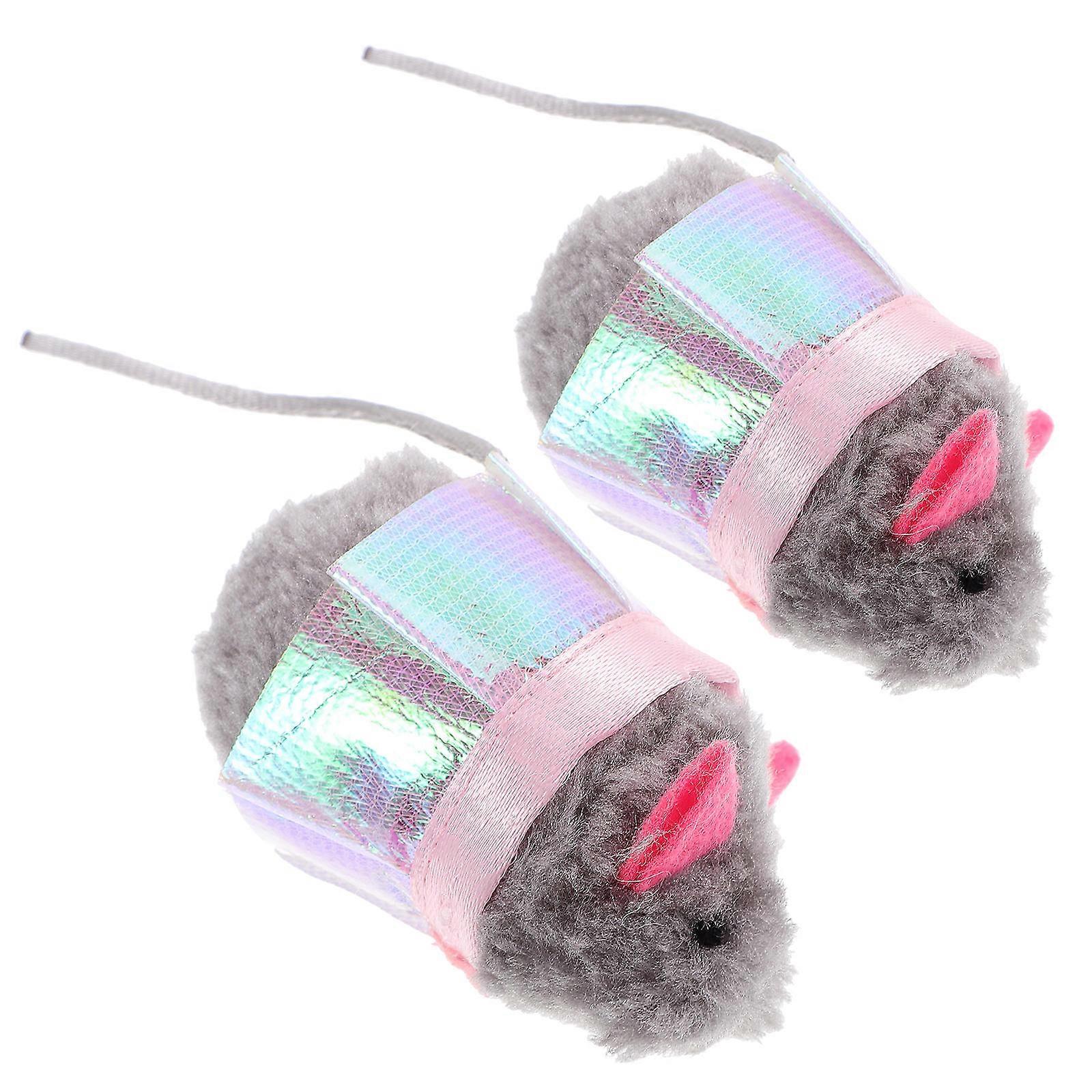 Interactive Cat Toy Mouse 2Pcs Catnip Toy Pack For Kittens Growing-up Environment Physical Exercise