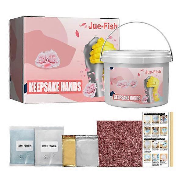 HKK 3D Craft Keepsake Hand Casting Mold Plaster Statue Clone Powder Set, DIY kit.