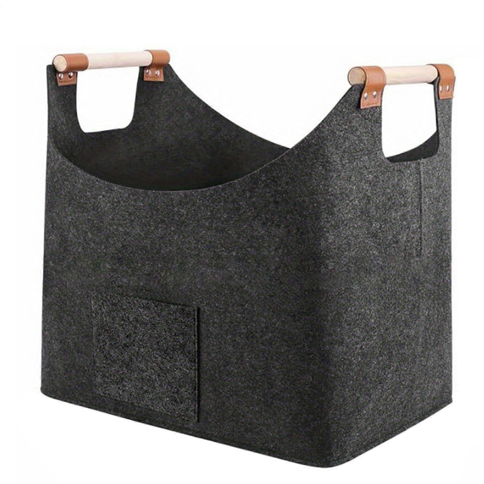 Firewood carrying bag performance log carrier for fireplace, sturdy handles, 40x22x27cm