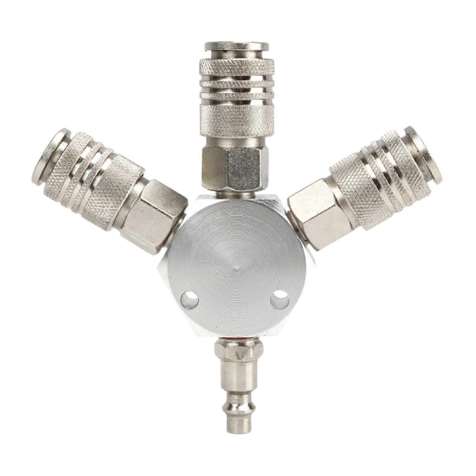 3Way Air Hose Splitter, Pressure Resistant Industrial Rotary Plug