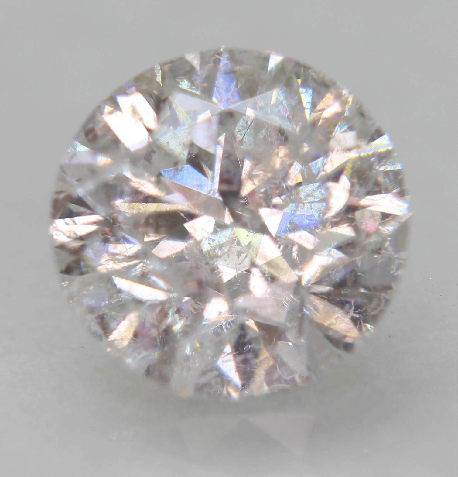 Certified 0.90 Carat D SI2 Round Brilliant Natural Enhanced Loose Diamond 6.03mm