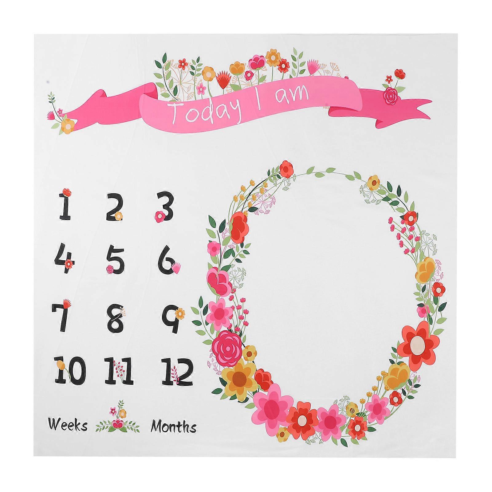 Ribbon Wreath Pattern Baby Milestone Photo Picture Background Photography Cloth
